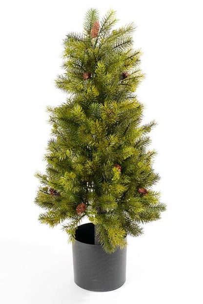 30" Pine Cone Topiary Green