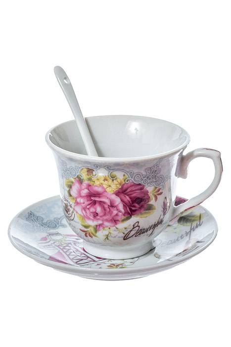 Ceramic Cup/saucer/spoon 2/set