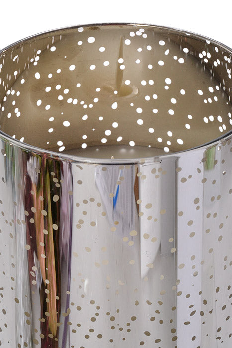 4&quot; X 8&quot; Mercury Glass Candle Holder (Silver)