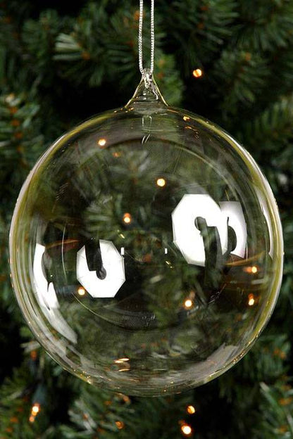 150mm Hook Glass Ball Clear