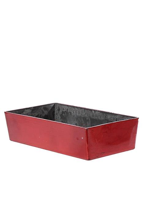 9.5" X 5" Rectangle Hard Plastic Red
