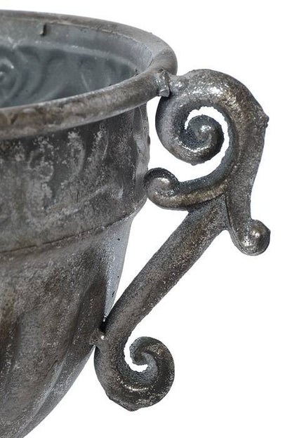 8" X 7" Metal Trophy Urn Silver