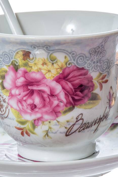 Ceramic Cup/saucer/spoon 2/set