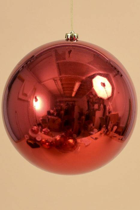 250mm Shiny Plastic Ball Red