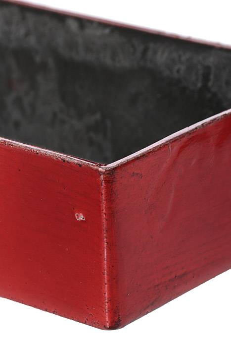 9.5" X 5" Rectangle Hard Plastic Red