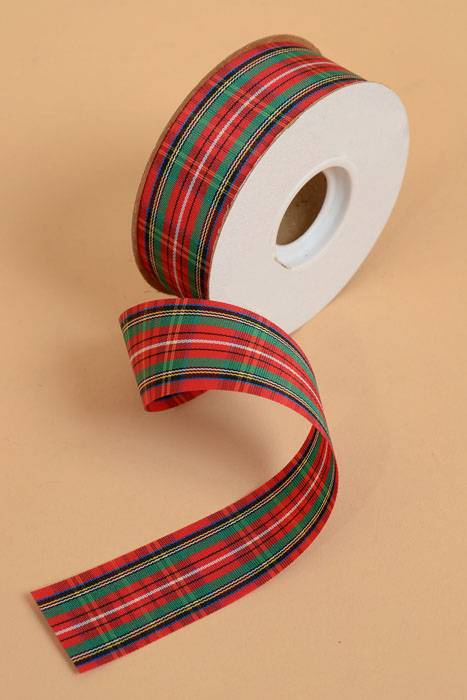 1.25" X 25yds Stewart Ribbon Red