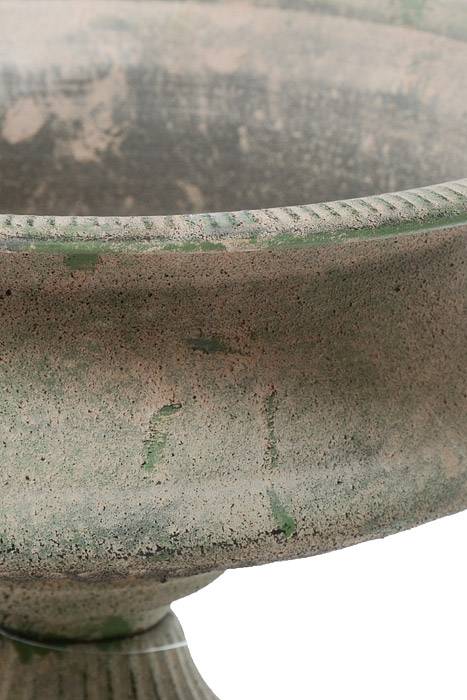 11.75" X 7.5" Metal Planter W/base Green