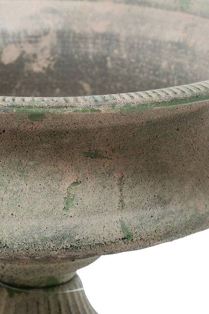 11.75" X 7.5" Metal Planter W/base Green