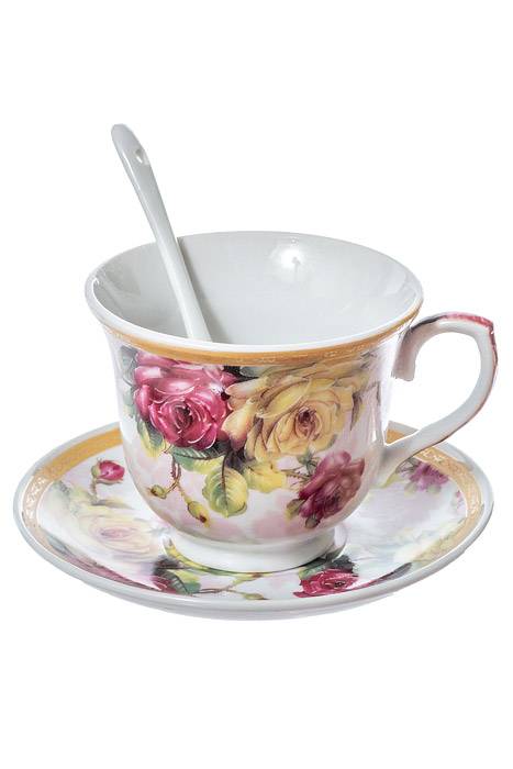 Ceramic Cup/saucer/spoon 2/set