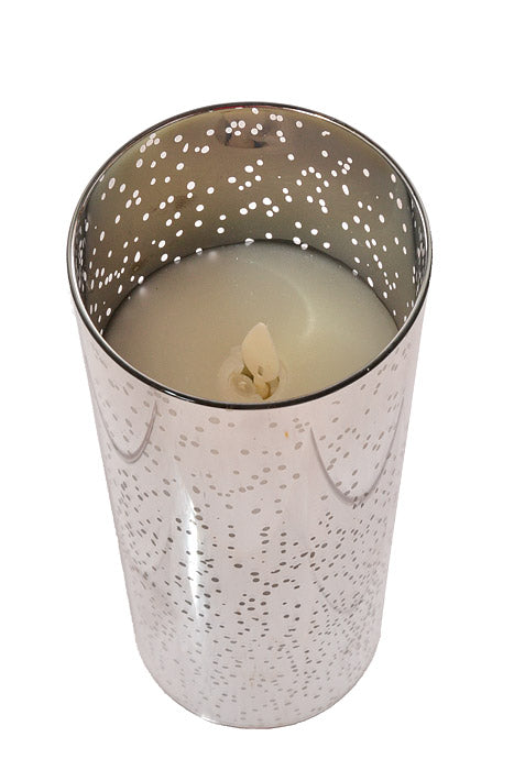 3&quot; X 8&quot; Mercury Glass Candle Holder (Silver)