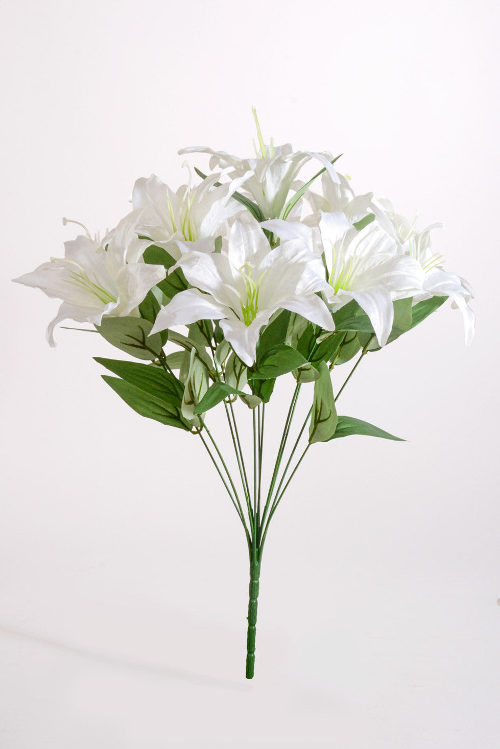 19" Silk Tiger Lily Bush Cream