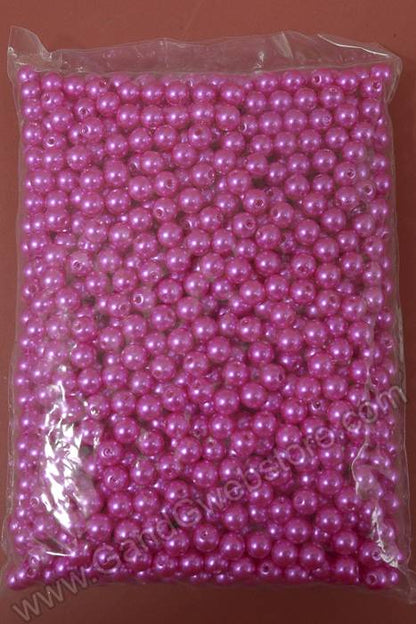 8mm Abs Pearl Beads Hot Pink Pkg(500g)