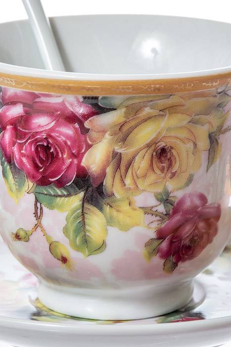 Ceramic Cup/saucer/spoon 2/set