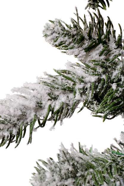 9Ft Snowy Garland White/Green