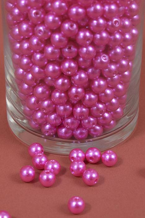 8mm Abs Pearl Beads Hot Pink Pkg(500g)
