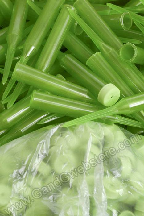 5" Plastic Water Tube (Green) Pkg/1000