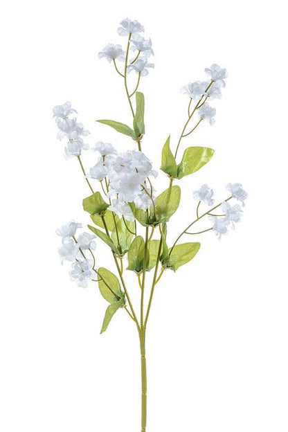 19" Silk Double Babybreath  White Pkg/6