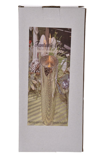 3&quot; X 8&quot; Mercury Glass Candle Holder (Silver)