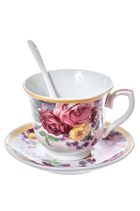 Ceramic Cup/saucer/spoon 2/set