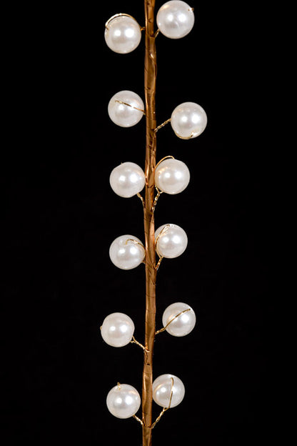 25.5" Pearlized Bead Spray Champagne/White