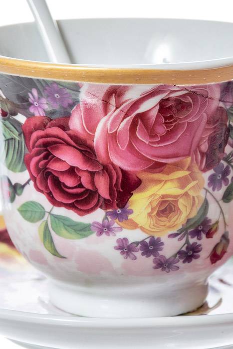 Ceramic Cup/saucer/spoon 2/set