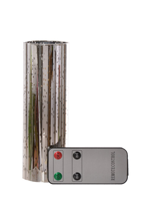 2&quot; X 5&quot; Mercury Glass Candle Holder (Silver)