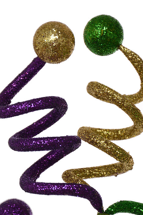 24" Curly Glitter With Ball Spray Multi Color