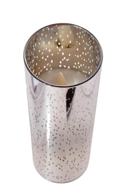 2&quot; X 5&quot; Mercury Glass Candle Holder (Silver)