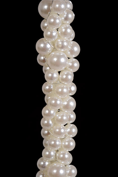 14.5" Pearl Hanging Ornament White