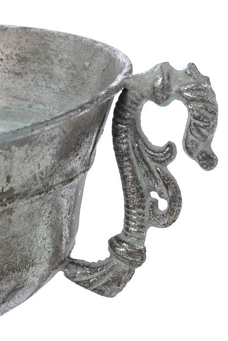 6.5" X 6" Metal Trophy Urn Silver