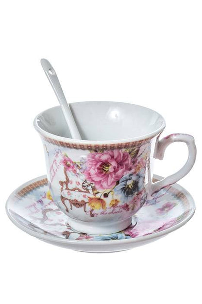 Ceramic Cup/saucer/spoon 2/set