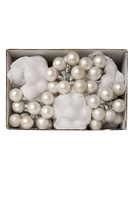 25mm Matte Glass Ball Silver Pkg/144