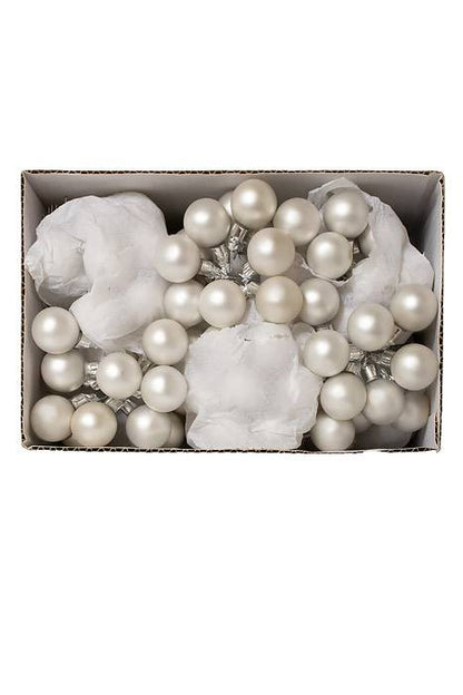 25mm Matte Glass Ball Silver Pkg/144