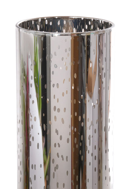 2&quot; X 5&quot; Mercury Glass Candle Holder (Silver)