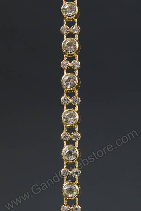 10yds Round Rhinestone/diamond Garland Gold