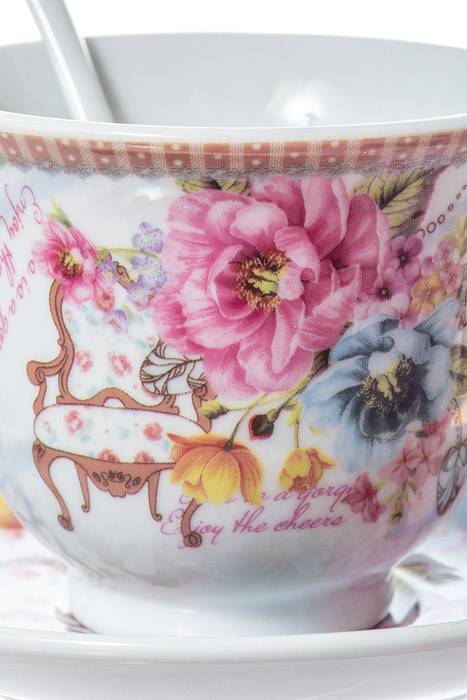 Ceramic Cup/saucer/spoon 2/set