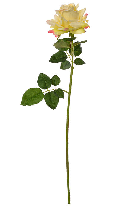 24.5" Silk Rose Spray Yellow