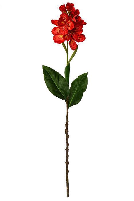 48" Silk Canna Lily Spray Red