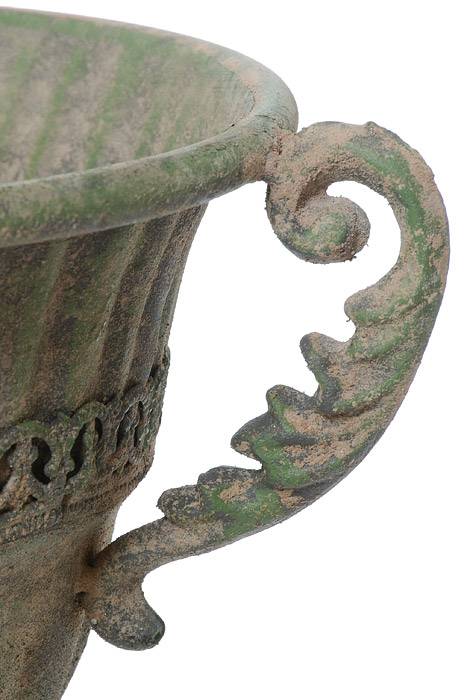 9.5" X 9.5" Metal Trophy Urn Green