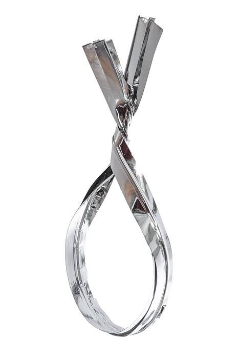 4" Twist Tie Silver Pkg/750