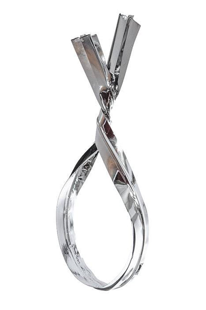 4" Twist Tie Silver Pkg/750