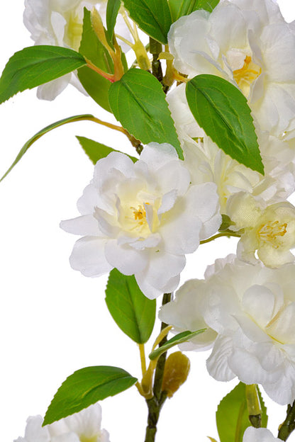 28" Silk Cherry Blossom Spray Cream