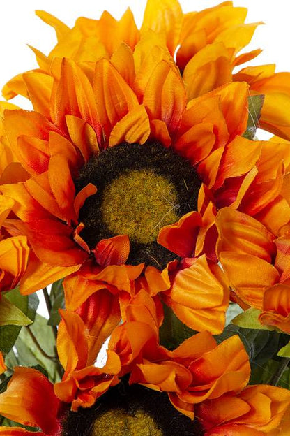 19" Sunflower Bush Orange