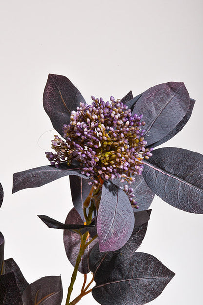 29" Silk Blossom Spray Dark Purple