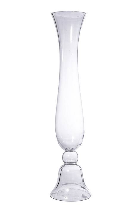 5.5" X 23.5" Reversible Glass Vase Clear