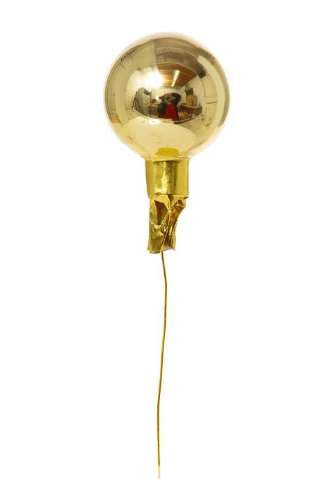 40mm Gloss Glass Ball Ornament (Gold) Pkg/48