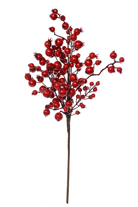 25" Waterproof Mixed Size Berry Spray Red