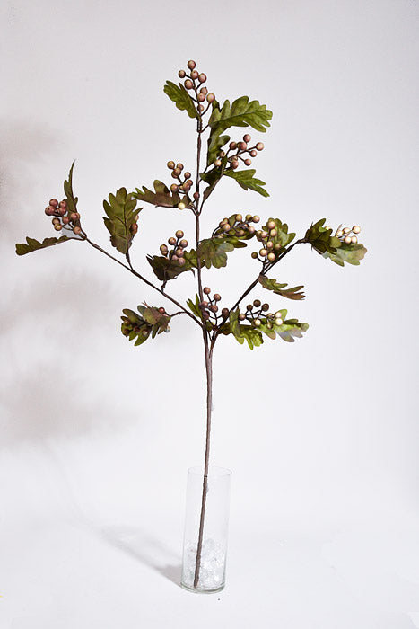 38" Oak Leaf &amp; Berry Spray Green
