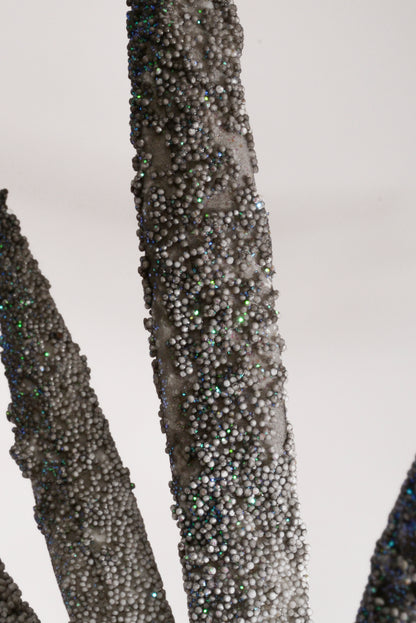 40" Foam Grass Spray W/Glitter Grey