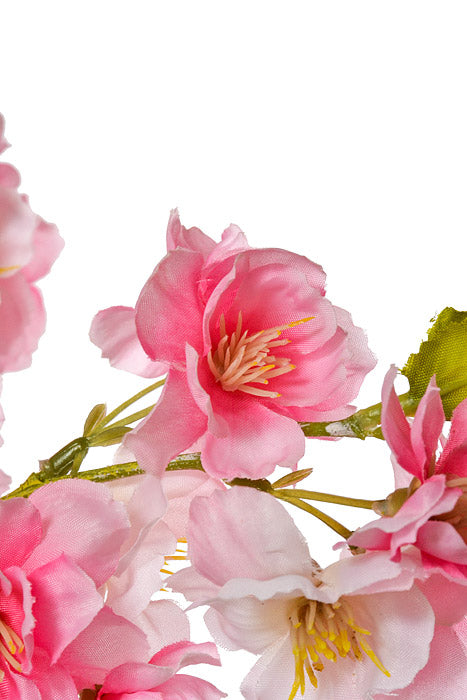 40" Silk Cherry Blossom Spray Dark Pink